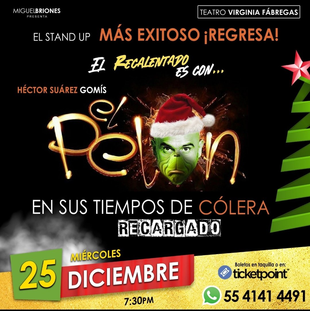 Pases dobles para que asistan a "El pelón en sus tiempos de cólera" HOY 7:30pm en el Teatro Virginia Fábregas.

 Únicamente:

🌟Nombre completo
🌟Like y RT
🌟Captura de Pantalla de que nos siguen en nuestro canal de YouTube  👇🏽

youtube.com/@venalteatromx…