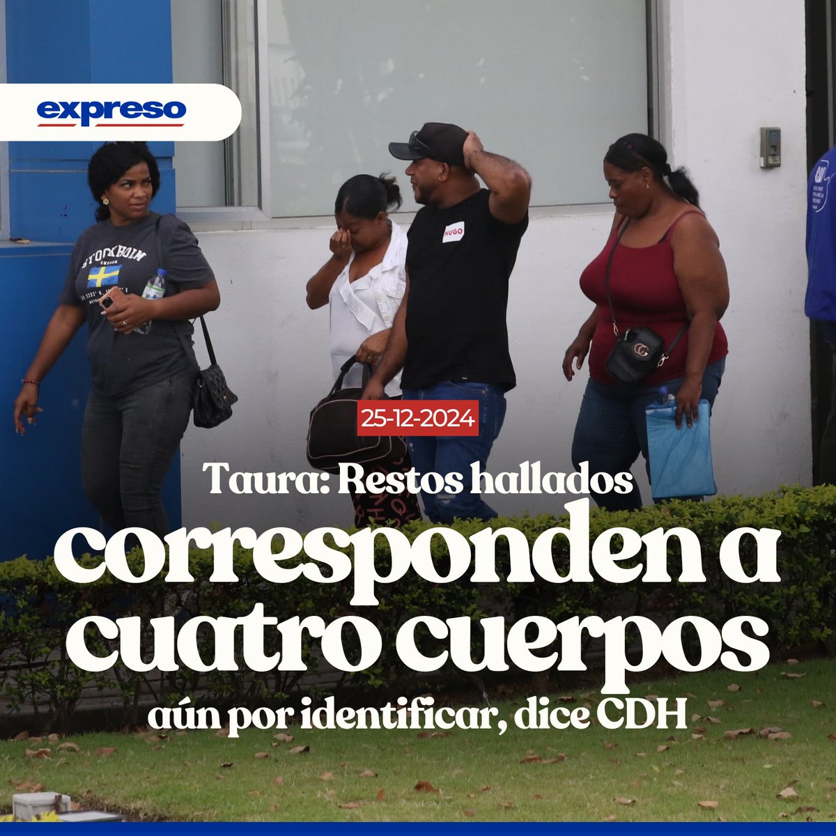 Billy Navarrete, presidente del Comité Permanente de la CDH, informó que un especialista del Laboratorio de Guayaquil, donde se encuentran los restos hallados en Taura, confirmó la presencia de cuatro cuerpos, pero no pudo asegurar que correspondieran a los cuatro menores