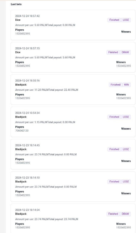 $PALM <a href="/palmaierc/">PaLM AI - $PALM</a> Also grinding on the holidays. They just released an Games Bot into their TG which people can use to gamble on games like Dice, Blackjack etc. Pretty funny and cool. Chart had its first pump, now chilling for the second one and waiting for $ETH. 🚀