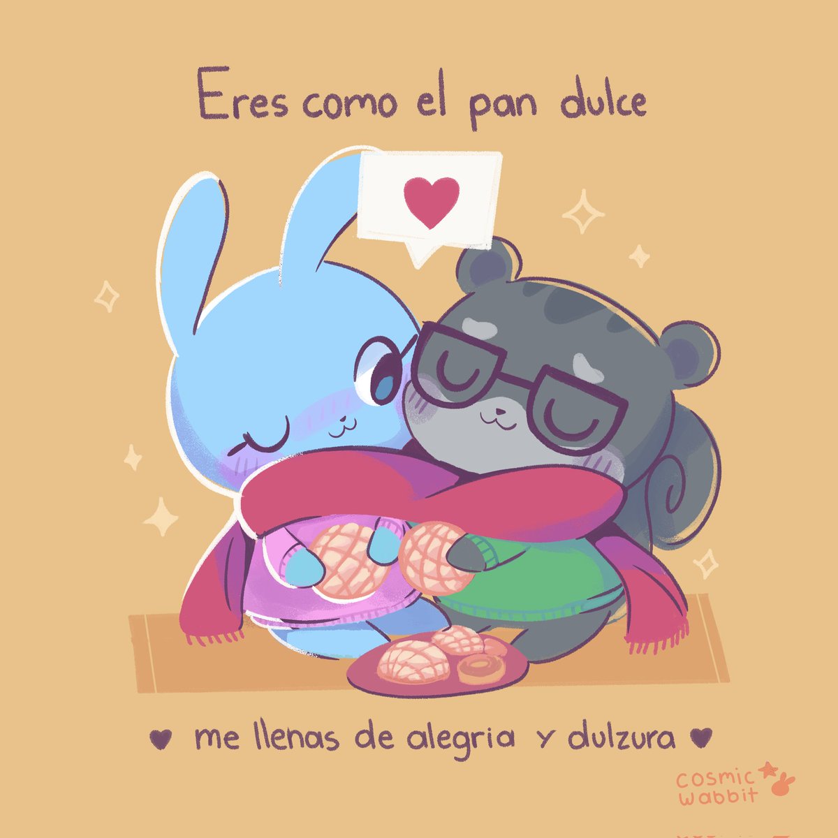 Felices fiestas a todos! 
Hice este dibujito inspirada en estás fechas y en el amor que me hace sentir la persona más especial en mi vida 💖