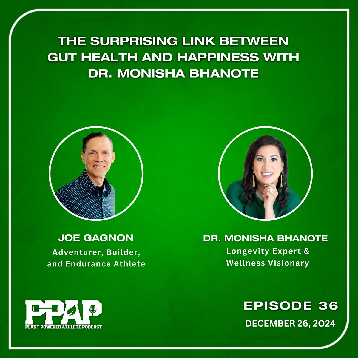 Explore the profound connection between gut health and happiness with Dr. Monisha Bhanote. In Episode 36, she dives into how caring for your gut can transform your overall well-being and unlock a healthier, more vibrant life. 🌱✨

#PlantPoweredAthlete #GutHealth #WellnessJour...