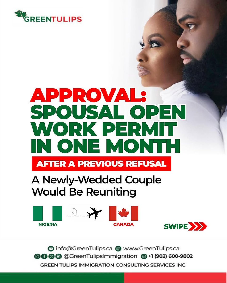 GreenTulipsImm's tweet image. We are thankful and grateful for this family unification. 

#Canada #SpousalOpenWorkPermit #SOWP #WorkPermit #FamilyReunification #CanadianImmigration