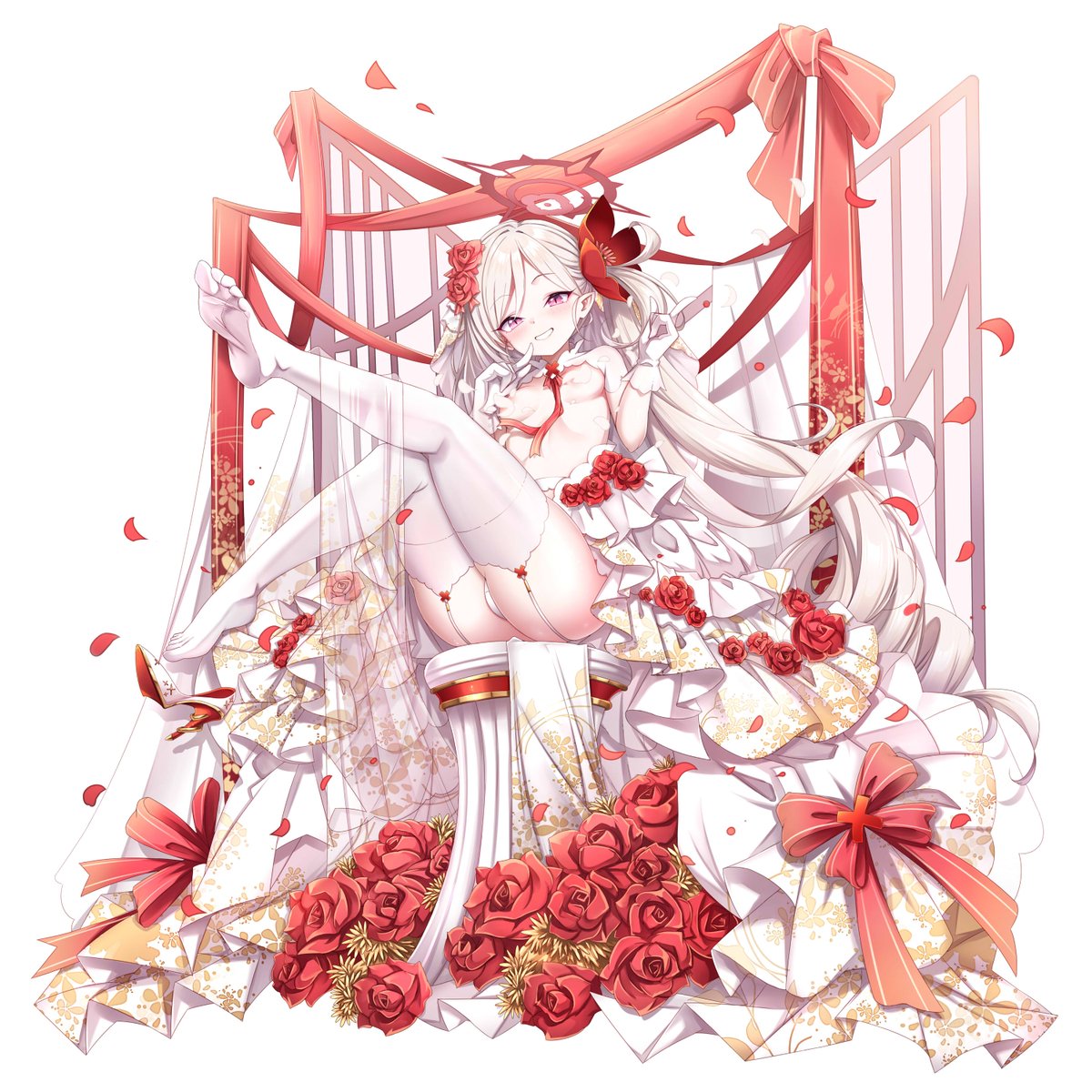 atea1007's tweet image. 花嫁 
#ブルアカ 　#BlueArchive 　#浅黄ムツキ