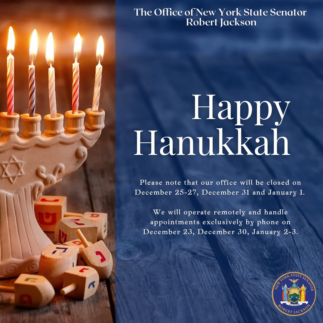 SenatorRJackson's tweet image. Chag Hanukkah sameach to all those who observe!⁣
⁣
May you be surrounded by family, friends, and may the glow of the menorah provide light, love, and abundance. ⁣

#Hanukkah #happychanukah #CommunityFirst #District31