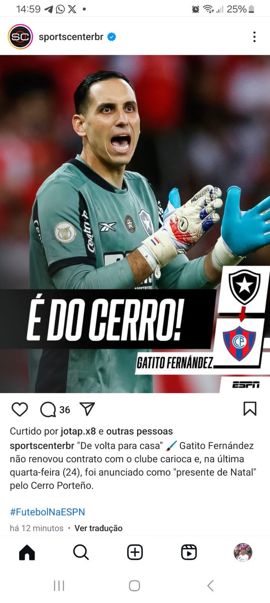 Danymacica's tweet photo. Las repercusiones en Brasil por la llegada de Gatito a Cerro Porteño.
Globo, SportscenterBR, Sportv
@TribunAzulgrana @1330am https://t.co/iciPf2bzY9
