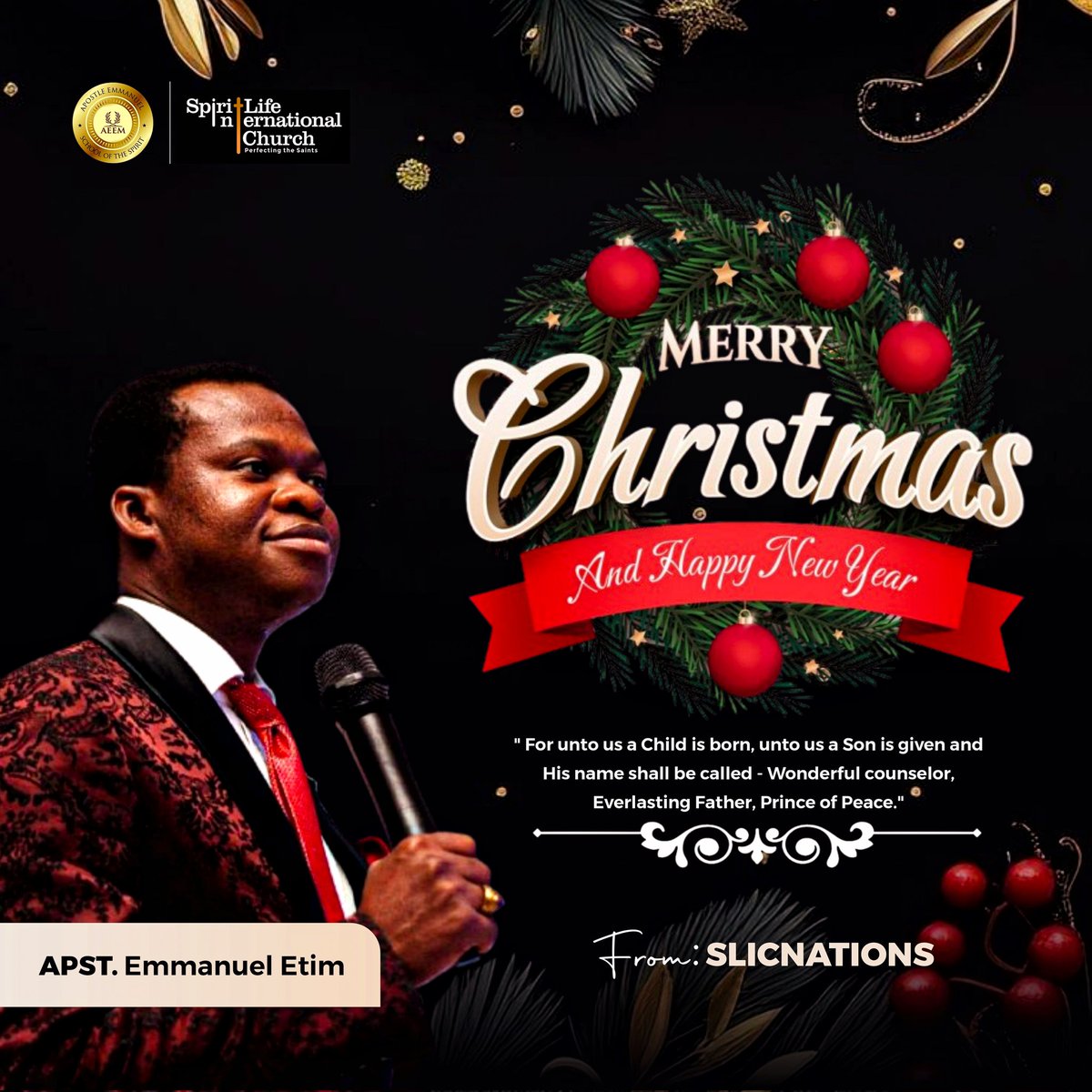 aeemslic's tweet photo. "Two thousand years ago, Jesus Christ, YAWEH in human form, was born to bring salvation to humanity. At Spirit Life International, we celebrate this divine event and invite you to embrace the Spirit Life in Christ (SLIC) as the true meaning of Christmas." https://t.co/BBXUE626BH