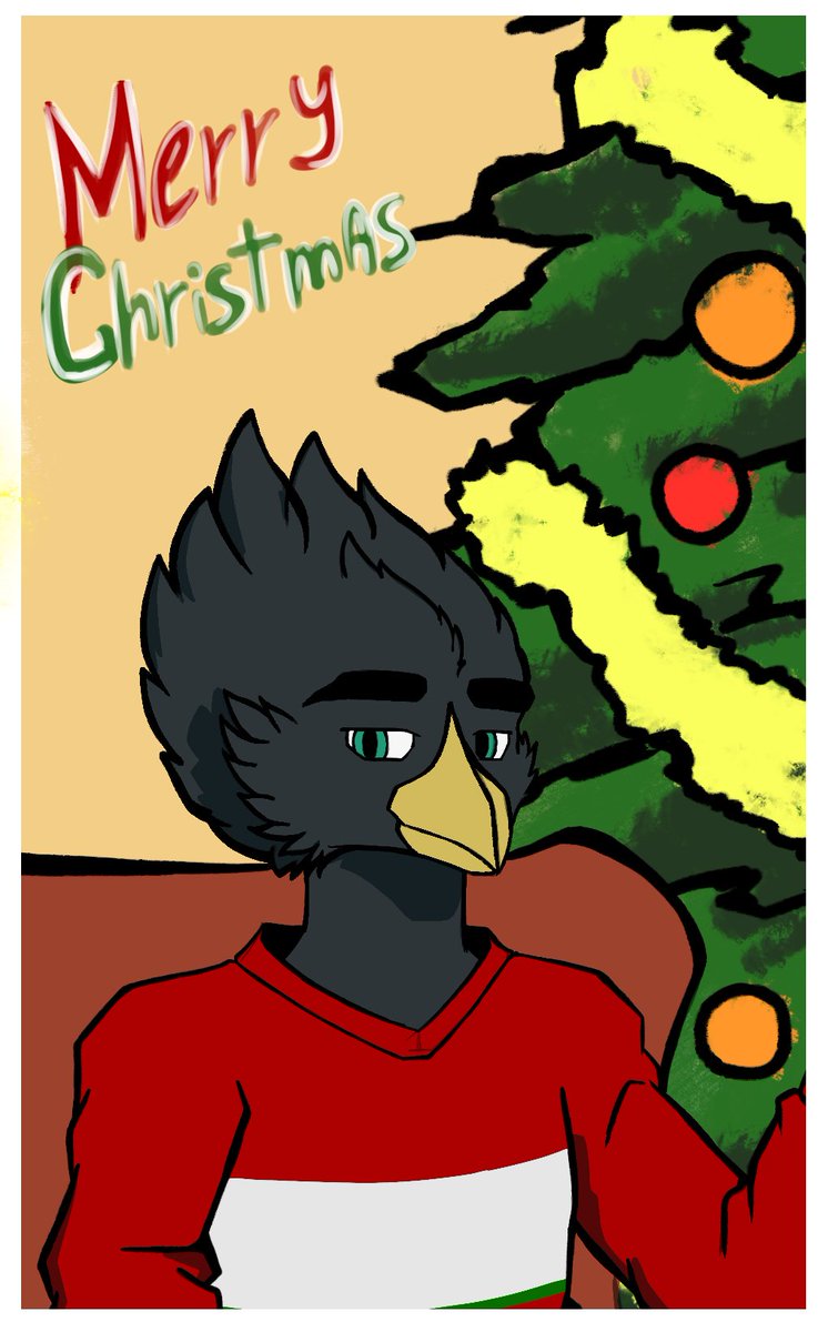 Davivchi's tweet photo. small and very fast Christmas art
for  @LenonsArt 

(I draw too slowly) https://t.co/lKLZKzBUct