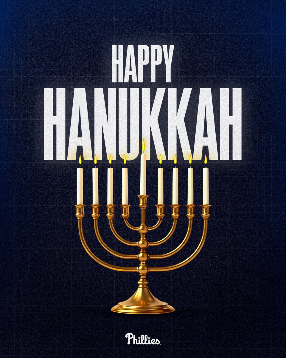 Phillies's tweet image. Happy Hanukkah! 🕎