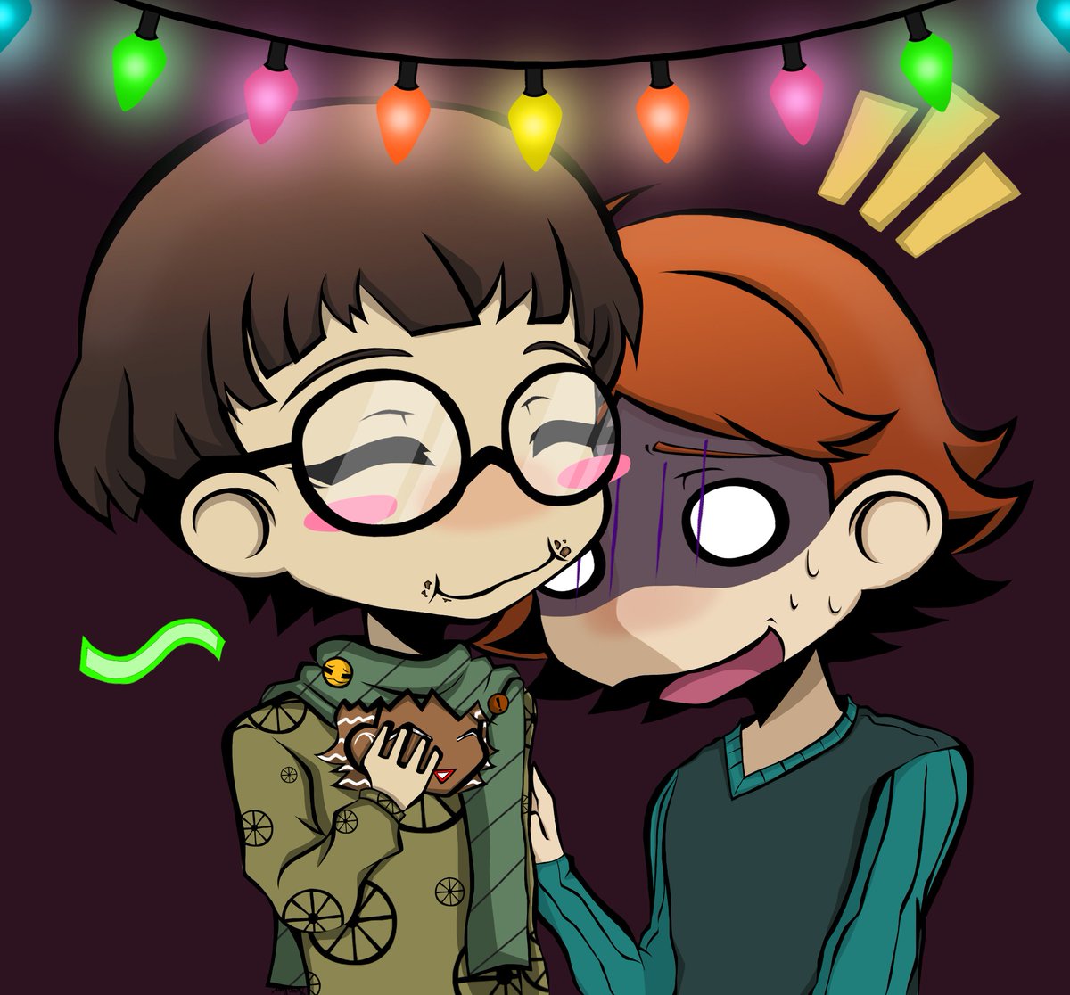 MotoTwain's tweet photo. MotoTwain wishes you a Merry Christmas 🎄💚🧡

Kajii wanted that cookie so bad lol

#bsd #bsdtwt #MotoTwain #kajiibsd #markbsd #rarepair #MerryChristmas https://t.co/ZYVASQrasd