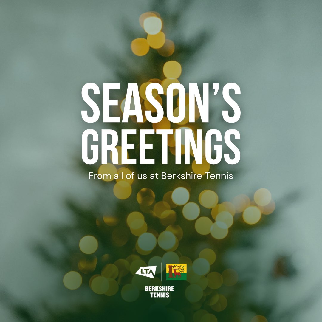 Wishing you all a wonderful festive season from everyone at Berkshire Tennis.

We’re looking forwards to what’s ahead for 2025 and that it’s a fantastic year for all of you. 

#happyholidays #seasonsgreetings #christmas2025 #tennis #welovetennis #tennisfans #berkshiretennis