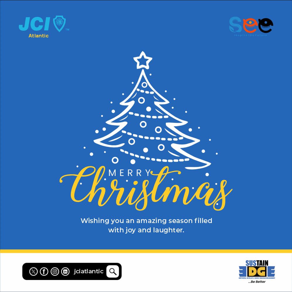 🎄 Merry Christmas🎄

May this Christmas bring you and your loved ones peace, happiness, and renewed energy to make even greater strides in the coming year. Let’s continue to build a better world, one step at a time.

#SEE
#SustainEdge
#BeBetter
#Grow
#Impact
#Lead
#JCIAtlantic