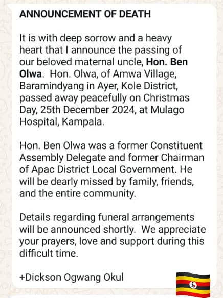 Amb. Dickson Ogwang tweet media