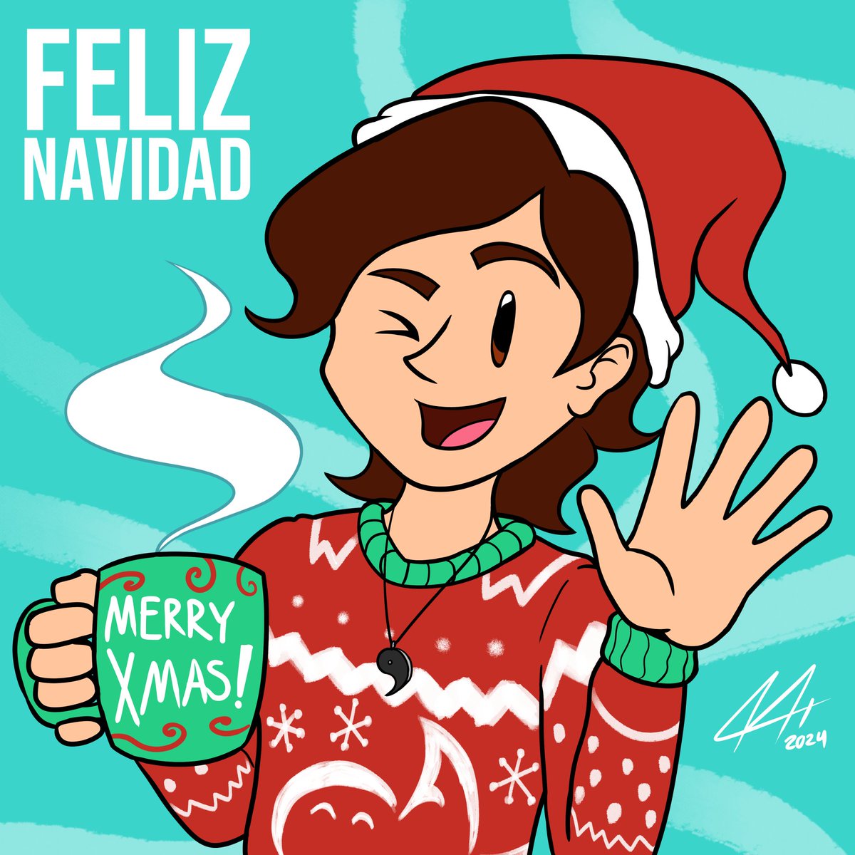 AkihiroDigital's tweet photo. FELIZ NAVIDAD A TODOS!! 🎄🎄🎄 Les dejo un dibujo algo apresurado pero para celebrar Navidad. Espero que la pasen muy bien. Los quiero mucho!!
#merrychristmas https://t.co/kdXrD1AMAd