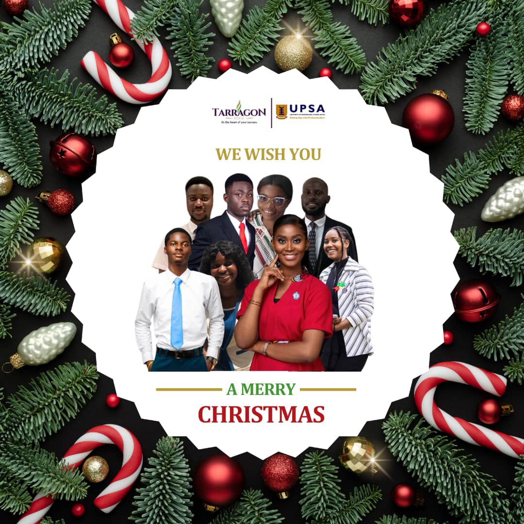 TarragonEdge's tweet photo. Wishing all students of Tarragon Edge Network, UPSA a Merry Christmas!
🎄🎄🎄Your dedication and hard work this year have been truly inspiring.
Remember, the spirit of Christmas is about hope and renewal—embrace it fully! Happy holidays #TarragonEdgeNetwork #UPSA #FestiveSeason https://t.co/WfsY5GHFLC