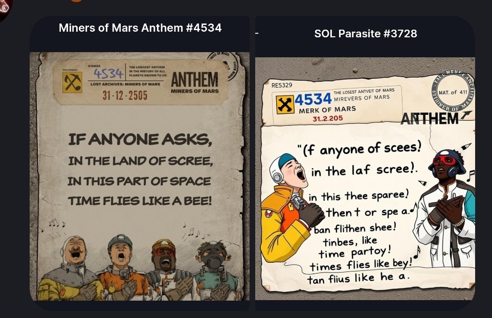 zmitrovicnft's tweet photo. Today @SOLParasitesNFT decided to mutate into @MinersofMars Anthem NFT https://t.co/wr6UkPtUOL