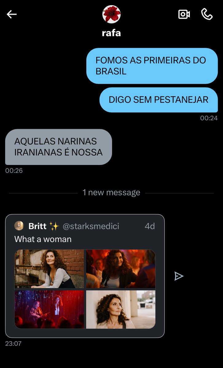 mylenefarrmer's tweet photo. avisem a proschat madani q a paz dela ACABOU as brasileiras estão chegando https://t.co/EsPZOzsvpw