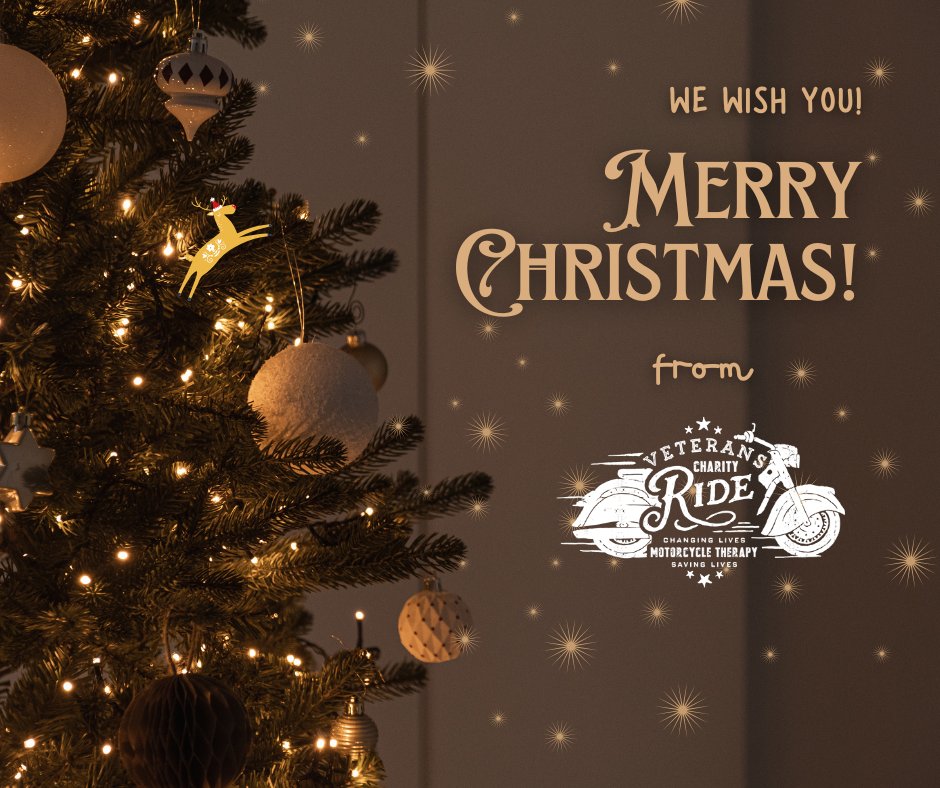 Merry Christmas! We at Veterans Charity Ride wish you a healthy and prosperous holiday season! #grateful #veteranscharityride