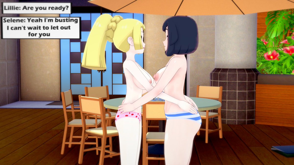 TheBestPervert's tweet photo. Lillie and Selene's Pantie Peeing (1/3) #omo #omorashi https://t.co/qq06yE2OX4