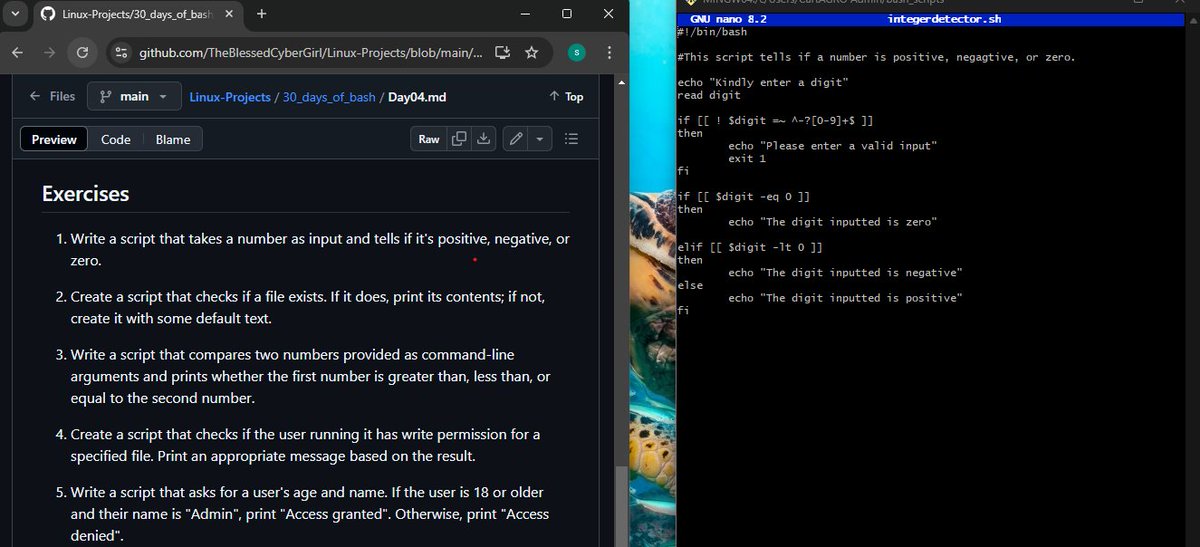 Ade_leyee's tweet image. Day 80 &amp;amp; 81
#100DaysOfCybersecurity
@jay_hunts @segoslavia 
Went over the day 4 of #30DaysOfBashScripting