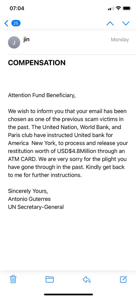 Tim_JohansenUAE's tweet photo. I wonder why Antonio is messaging me? He’s not even using his official email address. It must be really important… 🙄🥴 https://t.co/C5qWTVgfni