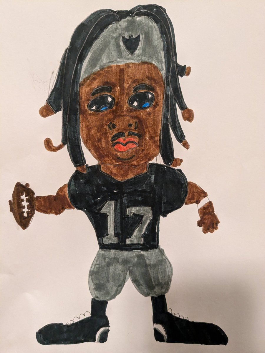 nlwyss8's tweet photo. The Raiders still love you Davante Adams! @tae15adams @Raiders 🖤🩶 Drawing by 8 year old Drake 🧦🏈 @DivvyUpSocks https://t.co/4d2YSxCXN0