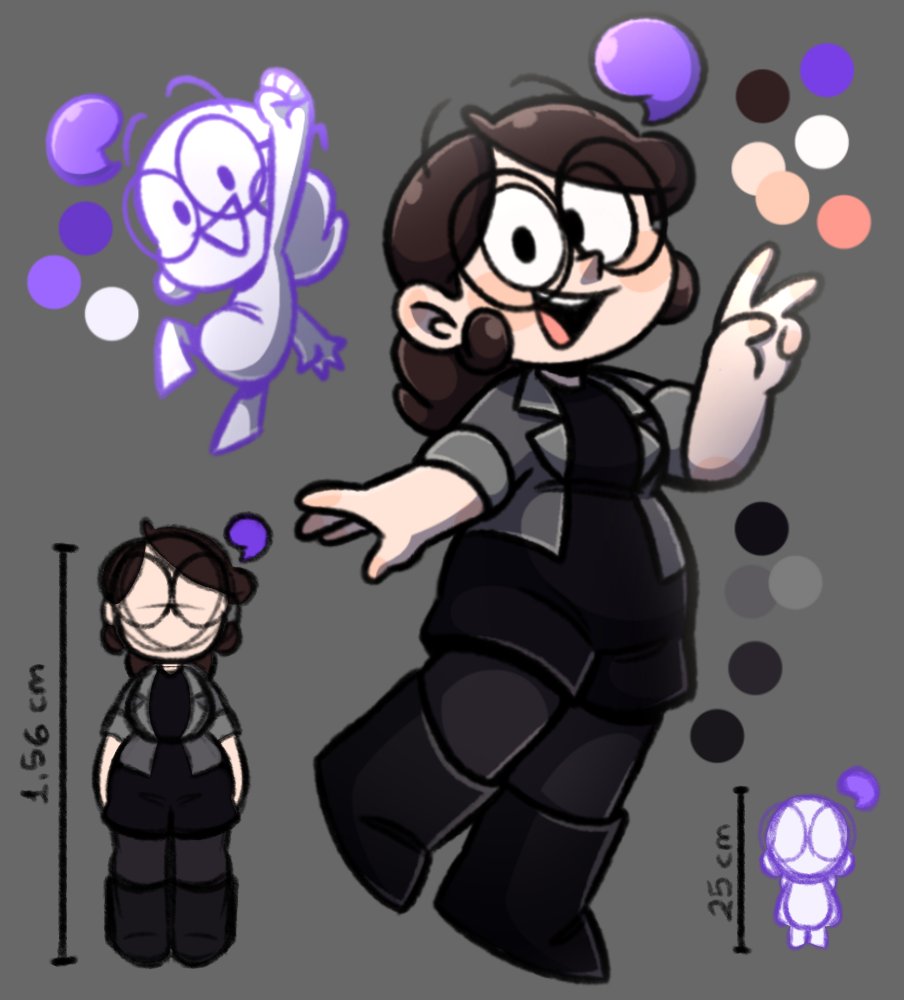Saberaa_art's tweet image. Reference sheet 💜✨