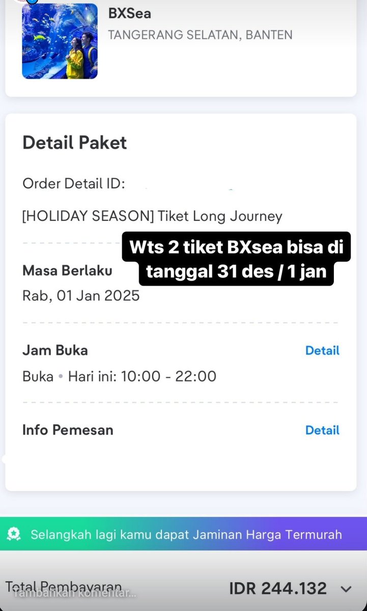 seolnal_'s tweet photo. Wts 2 tiket bxsea bisa di tanggal 31 des / 1 jan https://t.co/nCBQBcYNVd