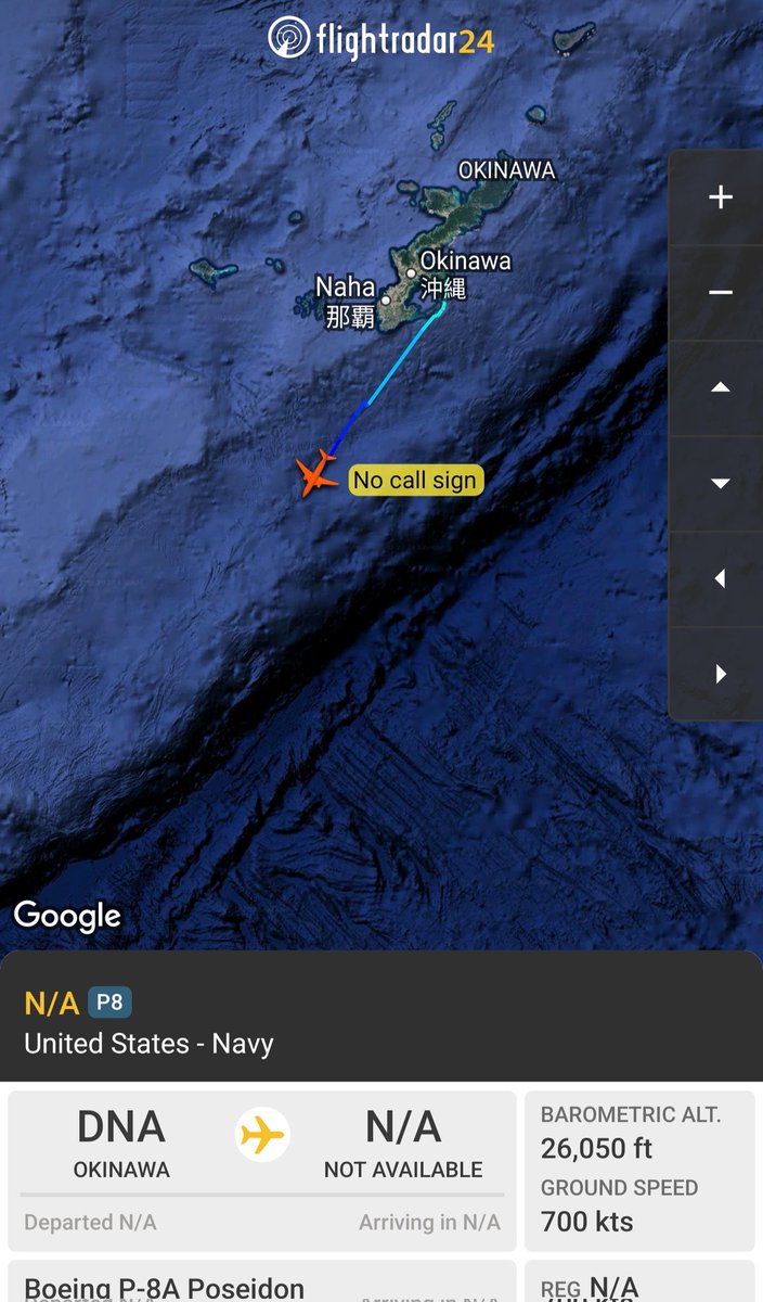 sipjack1776's tweet photo. P-8A ๐บ๐ฒ
#AE6786
Tracking south out of Kadena AFB
@Borrowed7Time @SR_Planespotter @N214WN @oko3618 https://t.co/AayiIDeRM6