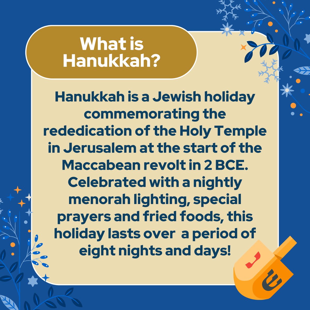 Today marks the first day of the Hanukkah, which is an eight-day festival. Wishing you a bright and joyous Hanukkah filled with love, light and laughter! 🕎 #HappyHanukkah