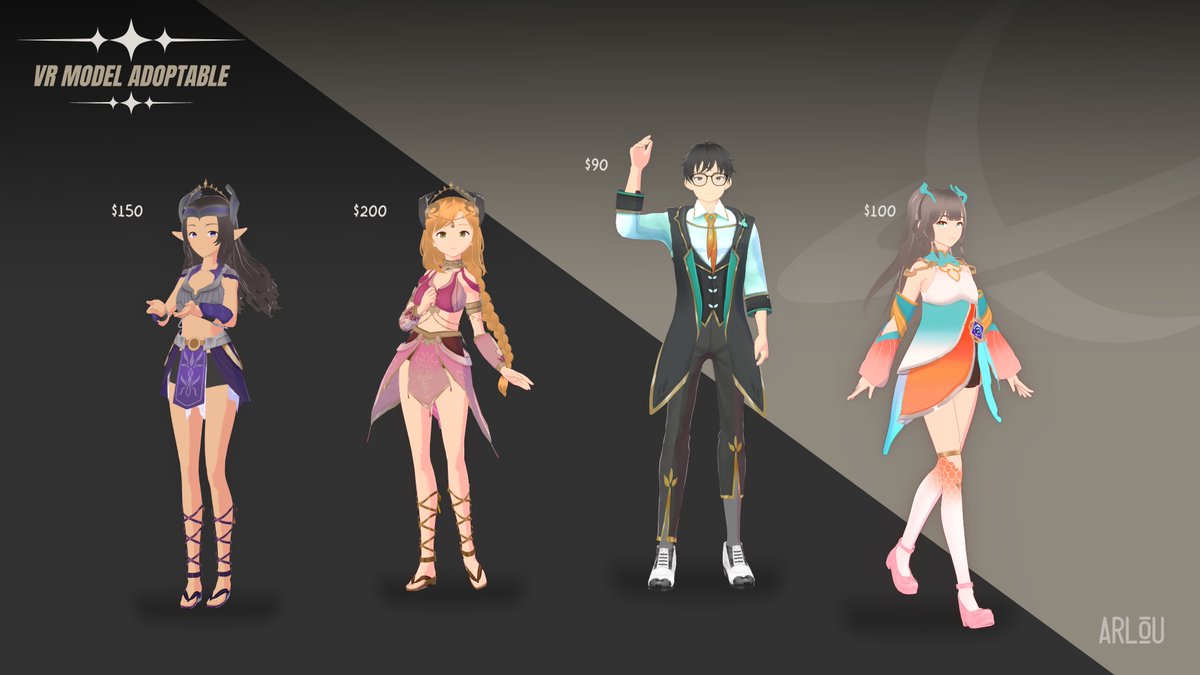 Hello po!  
If you're looking for a VRM character to adopt, 
I have some VRM models I created earlier this year. 

#adoptables #Adopt #VRM #characterdesign