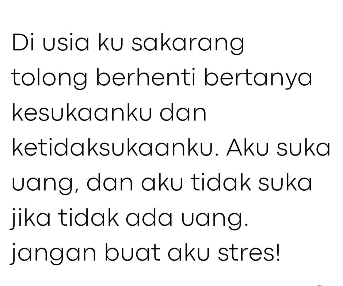 aphrodinate's tweet photo. stop bikin gue stress klau gak bisa ngasih gue duit https://t.co/kngoQW97SP