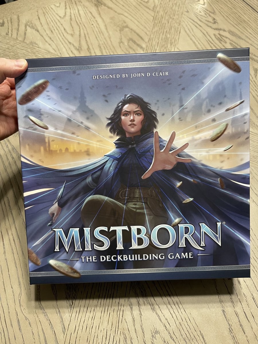 nerdmorning's tweet photo. Mistborn Deck building game from @bwisegames inspired but the books from @BrandSanderson @DragonsteelBook it was such a fun game to play! #cosmere https://t.co/zBqofwgLfL