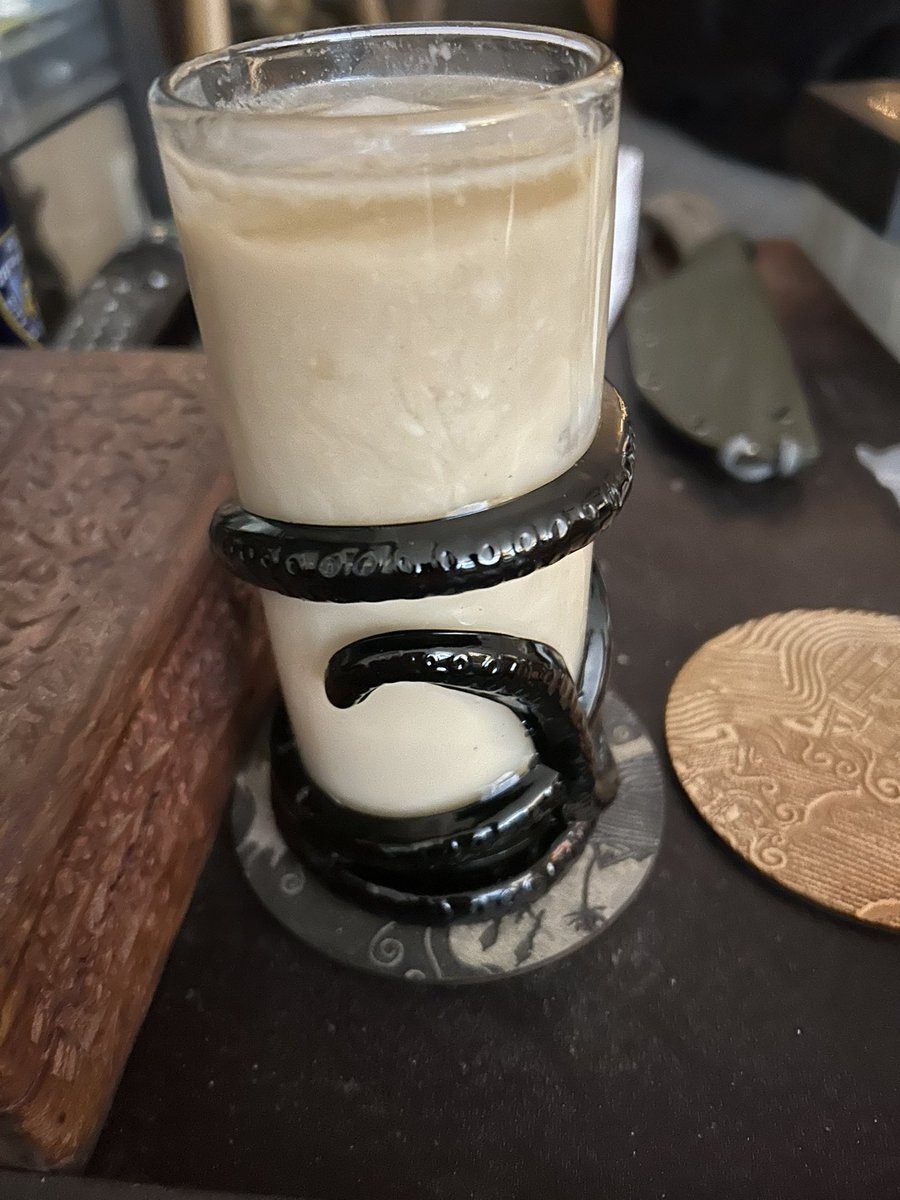 I toast to you with the nog in my new kraken glass.  Merry Christmas!
