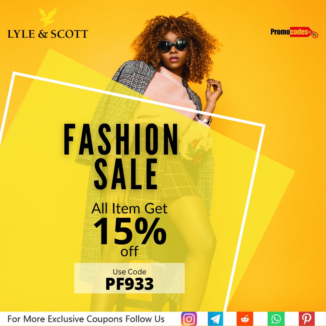 promocodesgcc's tweet image. 🎉 Elevate Your Style with Lyle & Scott! 🎉
👕 Get 15% OFF on premium fashion pieces , Use coupon code PF933 at checkout and enjoy unbeatable savings.
#lyleandscott #fashionstyle #couponcode #discounts #discountcode #offer #exclusive #exclusiveoffer #postoftheday #promocodesgcc