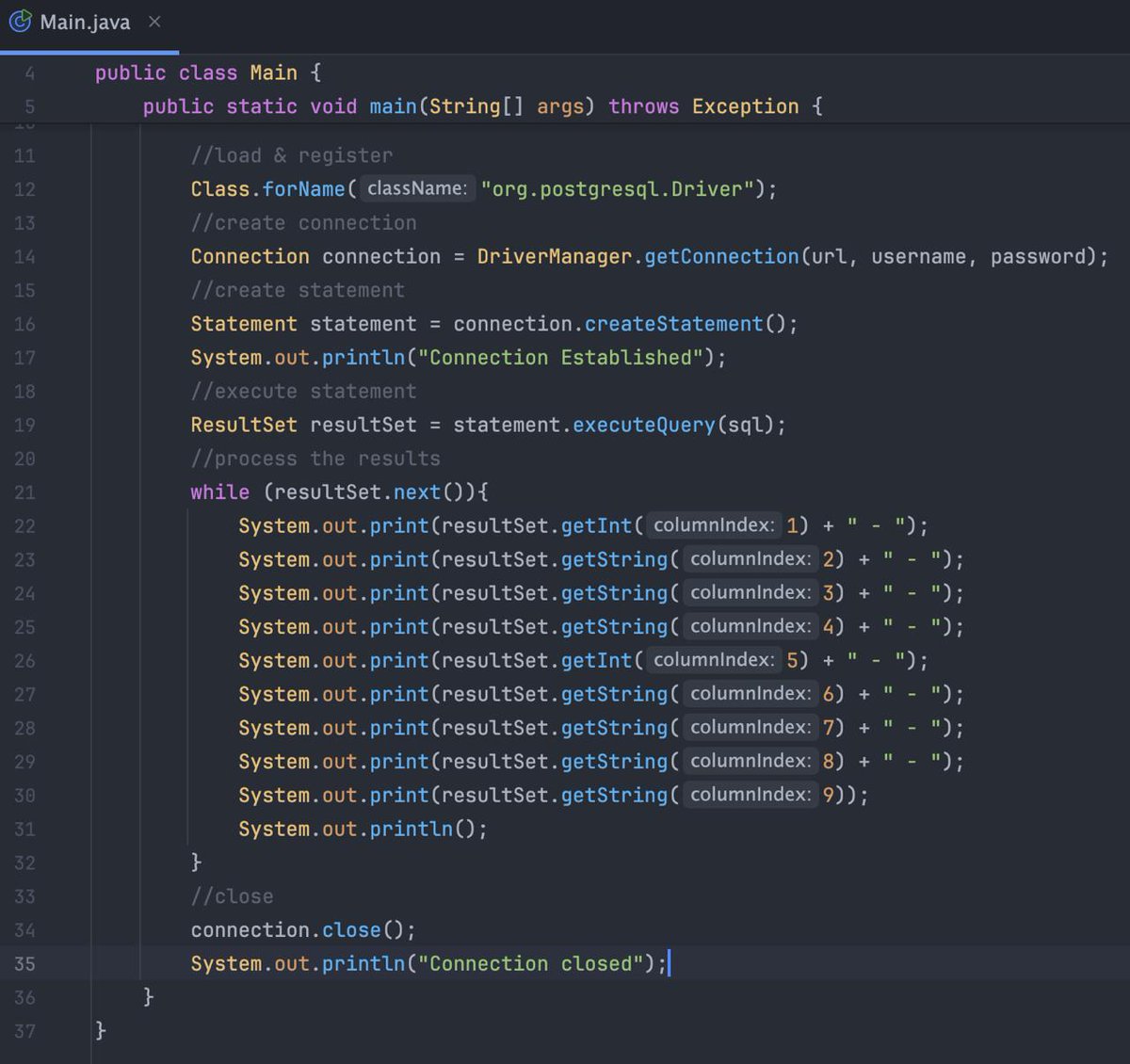 ayush_maan_'s tweet image. 7 Steps of JDBC:   (* Compulsory)

- Import Packages (Can be ignored to reduce steps)
- Load Driver
- Register Driver
- Create connection*
- Create Statement*
- Execute Statement*
- Close*

#Java #JDBC #Database #data #PostgreSQL #SQL #LearnInPublic #buildinpublic #Coding