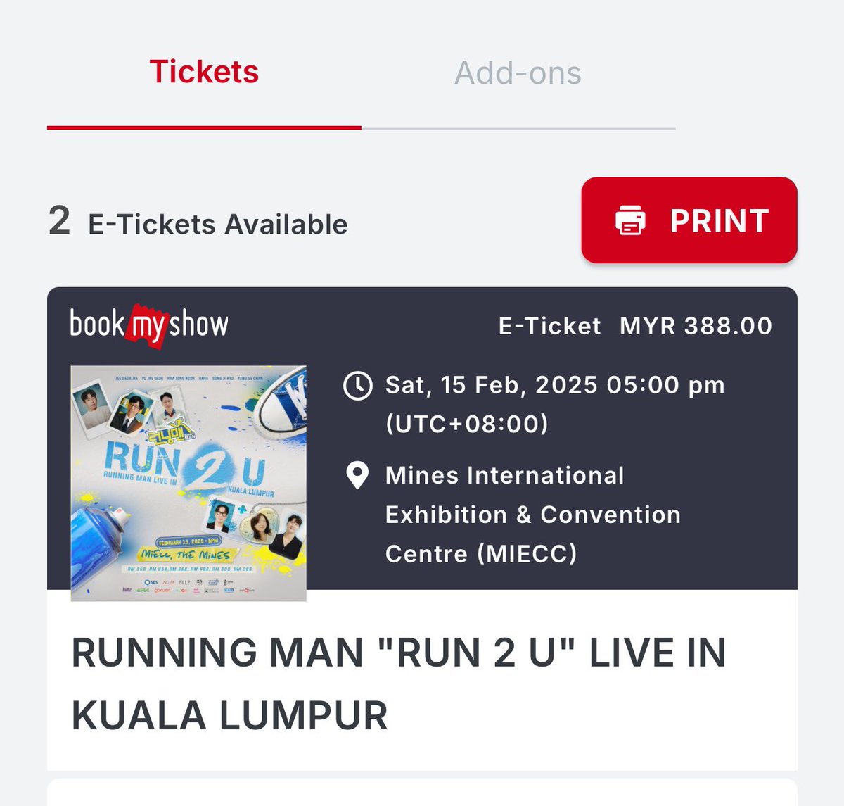 athfhazz's tweet photo. managed to secure 2 tickets 😍 thankyou to @bananahoney06  #bananahoney_feedback for helping me! great service and very fast respond ♥️ https://t.co/cgUcwkcDxB