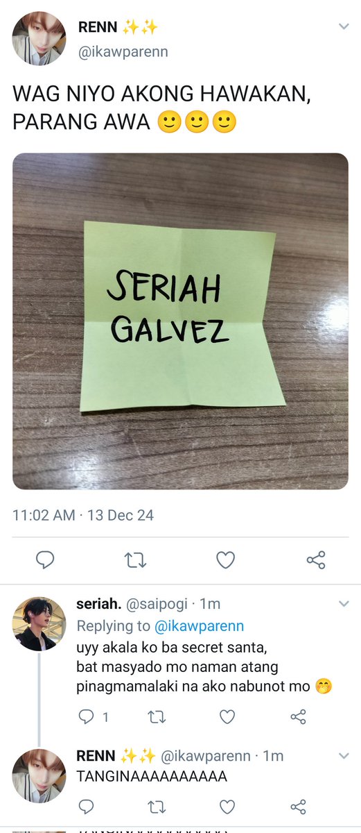 mxenh__'s tweet photo. #sunsun series au

nabunot ni Renn (sn) si Seriah (sh) sa exchange gift nila kaya merry ang christmas ni Seriah. https://t.co/A944r8yYoH