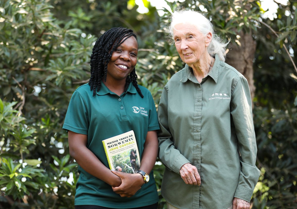🌍💚 Youth-Led Conservation at Jane Goodall Institute Tanzania! 🌱✨

We’re excited to highlight the incredible impact that the Maisha yangu na sokwe mtu (My life with the Chimpanzee) book has on young leaders who are making change in their communities through our Roots &amp; Shoots