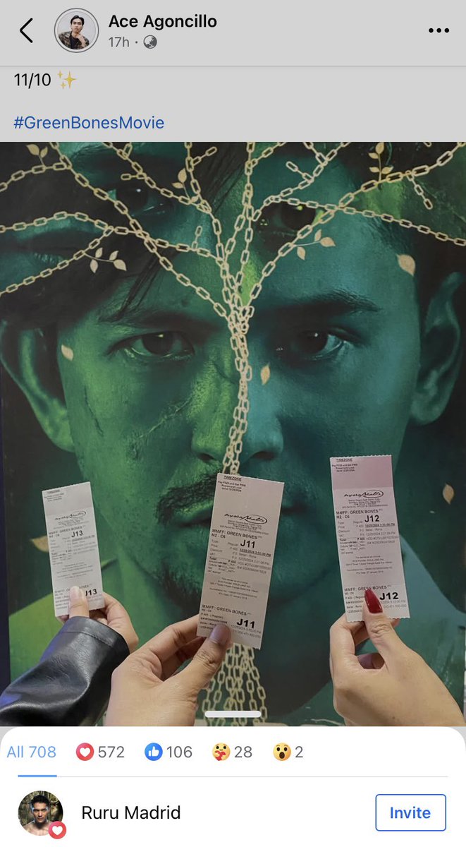 acetwtts's tweet photo. Not the Ruru Madrid reacting and sharing my review on #GreenBones in facebook. If you haven’t watched it, don’t wait any longer. Deserve talaga neto ng mas maraming sinehan. 🥹

#GreenBonesMovie #Nyebe https://t.co/eMcwynakbJ