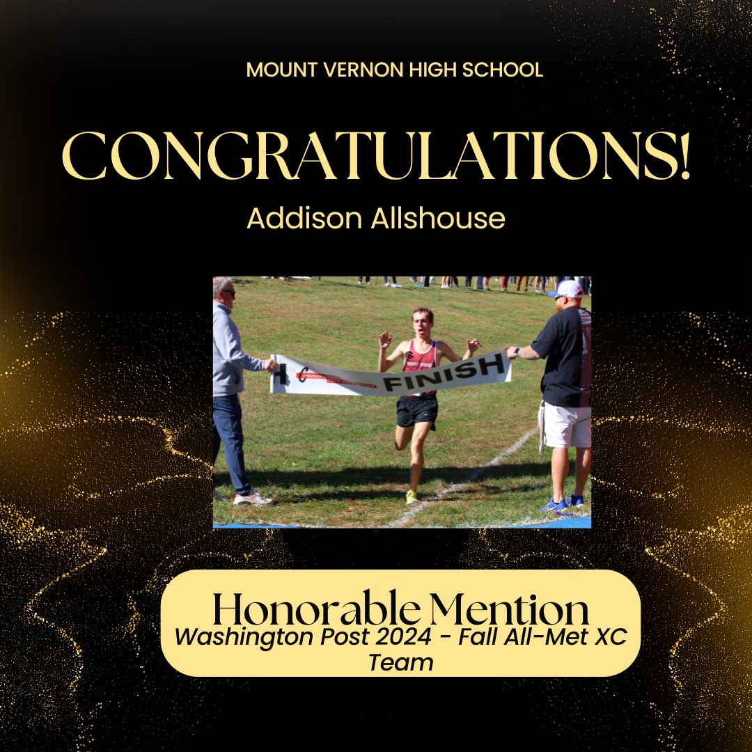 Addison Allshouse 

National District Individual XC Champion, Occoquan Region Individual XC Champion, VHSL All-State Team, Footlocker All-South XC Medalist, Washington Post All-Met Honorable Mention…This was likely the most successful individual XC season in Majors history