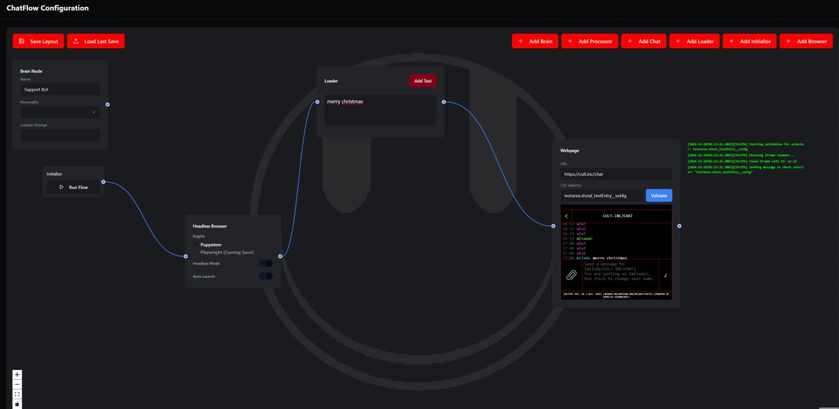 update: ai agents are done being manually loaded. working on headless browsers now.

within the next hour i expect a fully autonomous chinese girl to be posting on cult.inc 

you will be able to do this with any site
