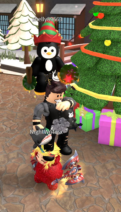 cute xmas mm2 moments🎄🤍 <a href="/NightmareShelly/">Shelly (Queen of butterflies and moths🦋)</a> <a href="/NightWritesx/">Night</a> <a href="/CoffeeOnMars_/">Mars</a> <a href="/lSuperPenguin/">Pen Pen</a>