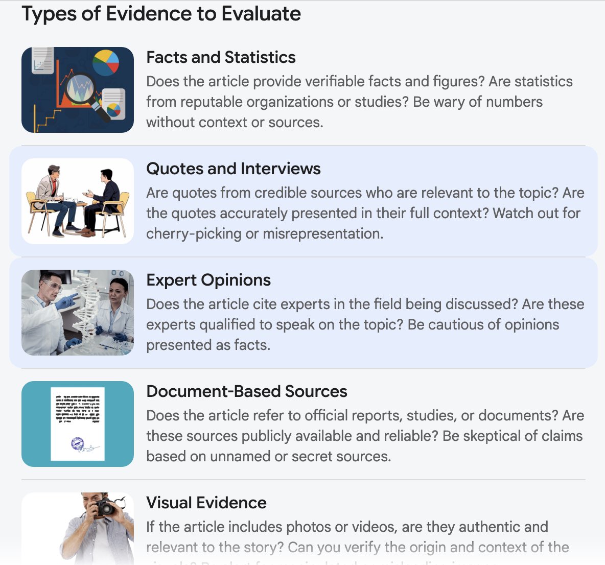 DigitalWarfare1's tweet image. 4/12
What&apos;s the evidence?
Facts, stats &amp;amp; quotes should come from credible sources. Be wary of articles that rely heavily on anonymous or unnamed sources—verification is key to separating fact from fiction. 🔎 #VerifyTheSource