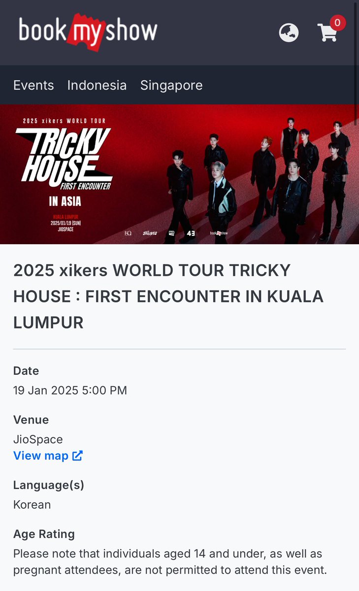 Hello road𝓨! 

Get ready for ticketing at 11am today! 🍀

They also updated concert time to 5pm as per request! 

🔗 my.bookmyshow.com/en/events/2025…

#xikers #싸이커스
#xikers_WorldTour_TrickyHouse
#FIRST_ENCOUNTER_IN_ASIA