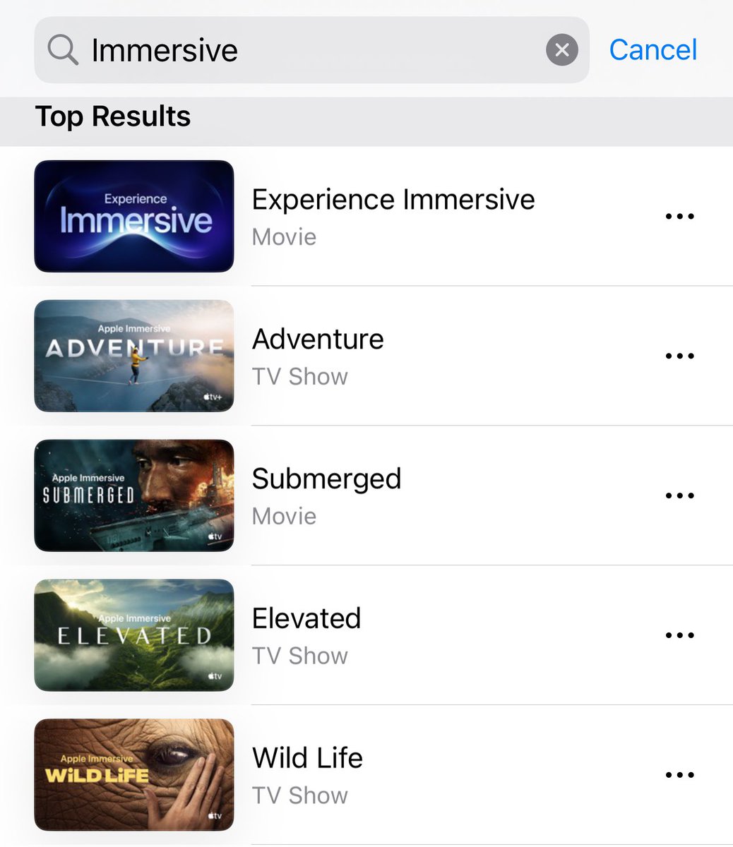DylanBishopX's tweet photo. Pro Tip for Apple Vision Pro demos. 

You can look up “Immersive” on the TV app on iPhone and send links via AirDrop directly to the Vision Pro. 

So much easier than trying to guide people to it blindly. https://t.co/nvtpnUvM06