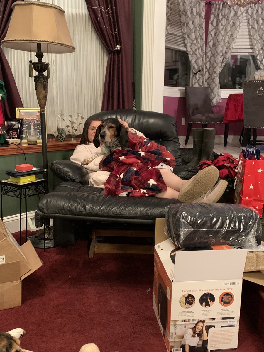 RickiCardi's tweet photo. We were rich in hound dogs this Christmas! Wishing you all lots of love and prosperity this holiday season! https://t.co/4t6OMwCJgr