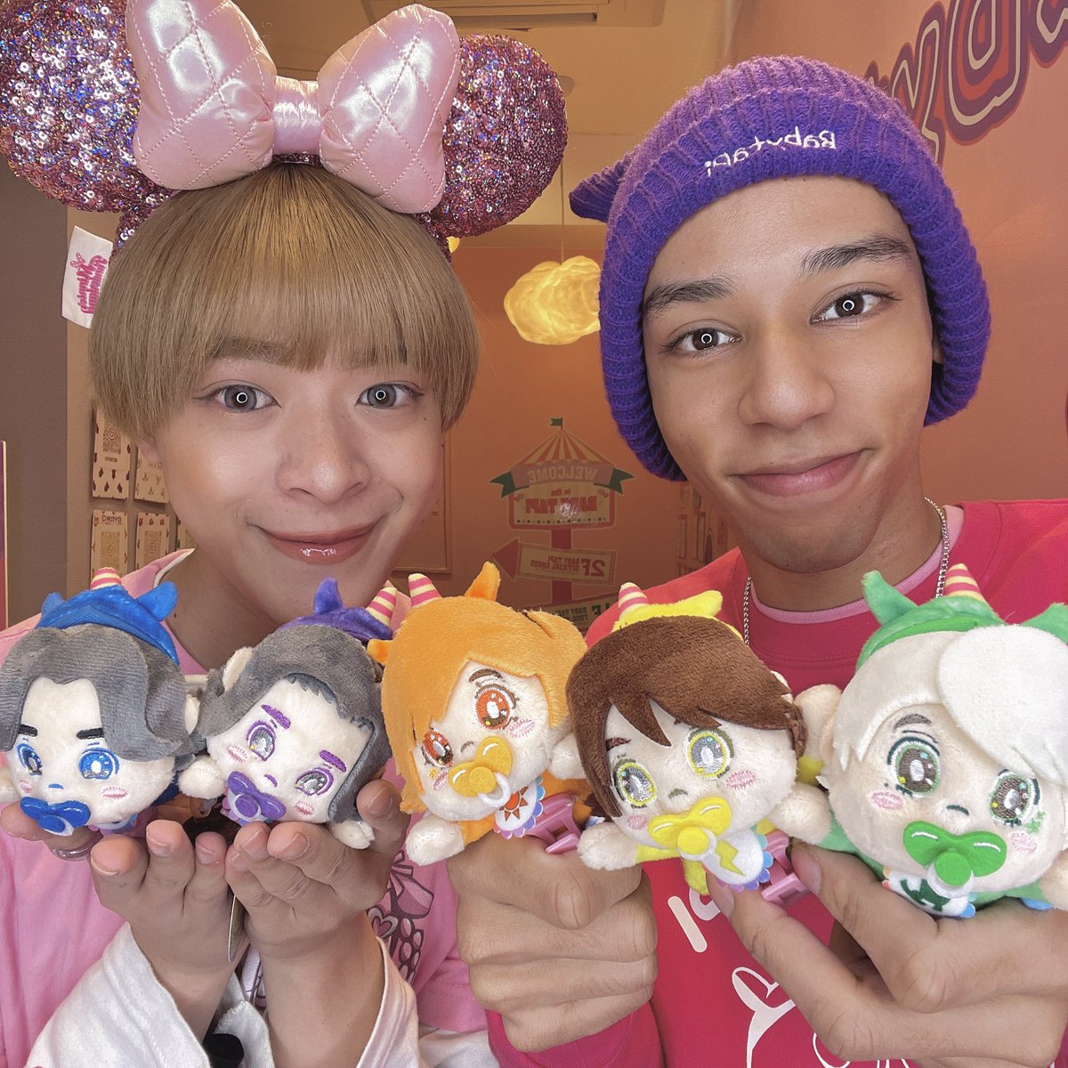 リアルピース ベビタピ 肩乗りマスコット5個セット 本日のベビタピトーキョーは ギアン🎀 〜14:00まで ディババ🌈(15:00