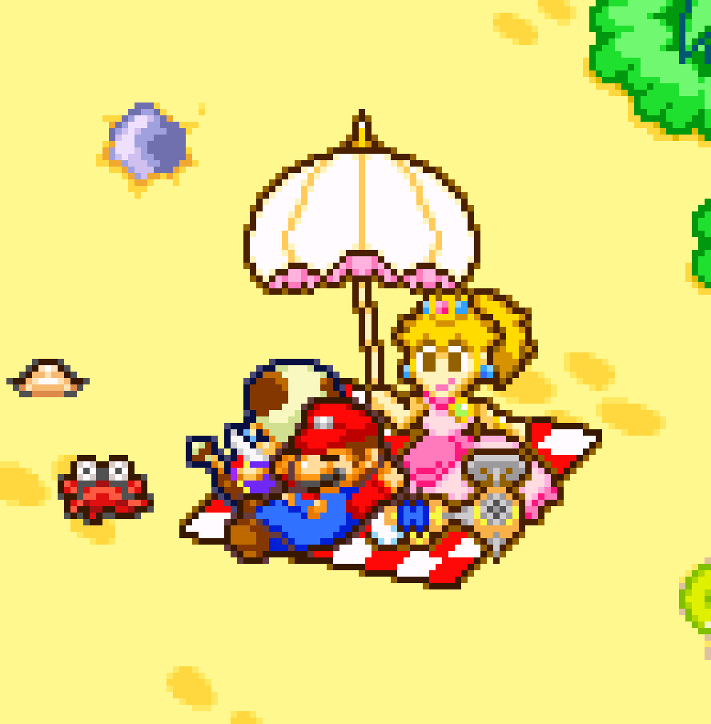 frat10666's tweet image. I always really liked that one artwork from sunshine so I remade it into MLSS style, it was fun.
#Mario #Toadsworth #Peach #SMS #pixelart #MLSS