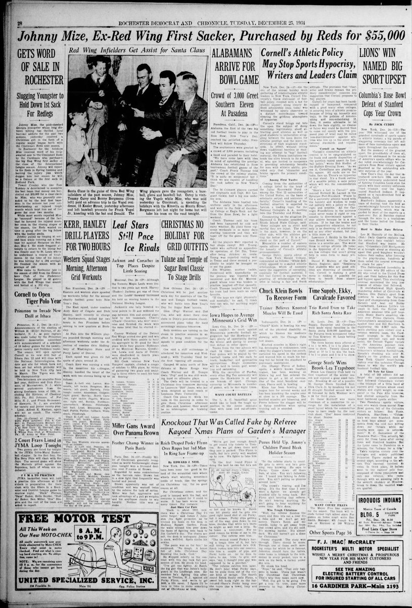 Johnny "Big Cat" Mize (@bigcatmize) on Twitter photo Big news on Christmas Day in 1934: I was sold to the Reds. Spent all of 1935 Spring Training with them, but they sent me back to the Cardinals. Read all about it in "Big Cat." 50% off with this code 6HLW24 when you order here: bit.ly/468WN7f
<a href="/UnivNebPress/">Univ Nebraska Press</a> #baseballbooks Big news on Christmas Day in 1934: I was sold to the Reds. Spent all of 1935 Spring Training with them, but they sent me back to the Cardinals. Read all about it in "Big Cat." 50% off with this code 6HLW24 when you order here: bit.ly/468WN7f
<a href="/UnivNebPress/">Univ Nebraska Press</a> #baseballbooks