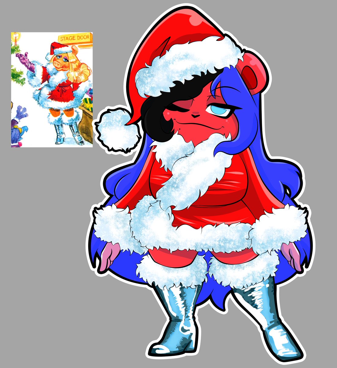 #artmeme #happytreefriends #oc #originalcharacter #furry #furryanthro #outfit #dress #cute #MerryChristmas #christmas #mrsclaus